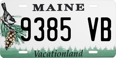 ME license plate 9385VB