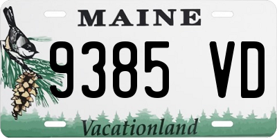ME license plate 9385VD