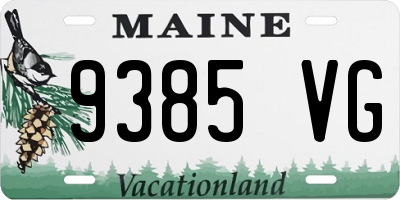 ME license plate 9385VG