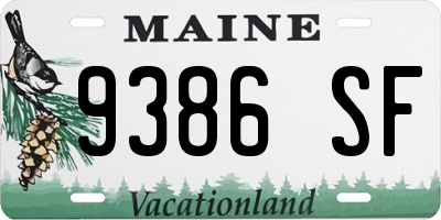 ME license plate 9386SF