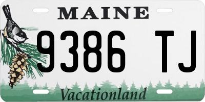 ME license plate 9386TJ