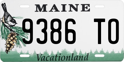 ME license plate 9386TO