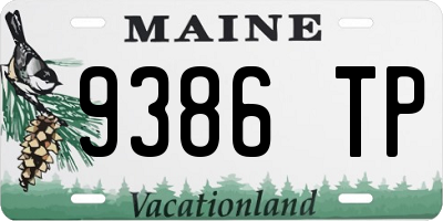 ME license plate 9386TP