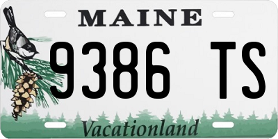 ME license plate 9386TS