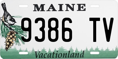 ME license plate 9386TV