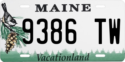 ME license plate 9386TW