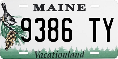 ME license plate 9386TY