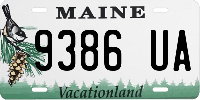 ME license plate 9386UA