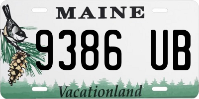 ME license plate 9386UB
