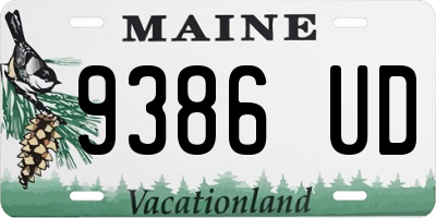 ME license plate 9386UD
