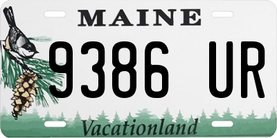 ME license plate 9386UR