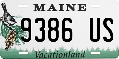 ME license plate 9386US