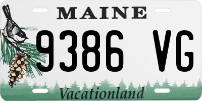 ME license plate 9386VG