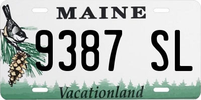 ME license plate 9387SL