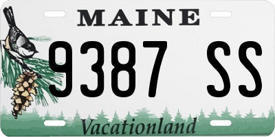 ME license plate 9387SS
