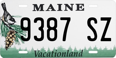ME license plate 9387SZ