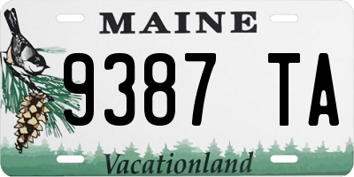 ME license plate 9387TA