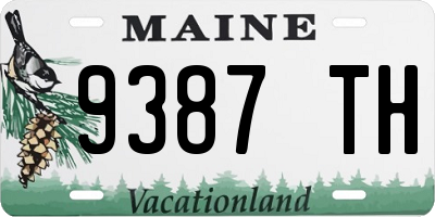 ME license plate 9387TH