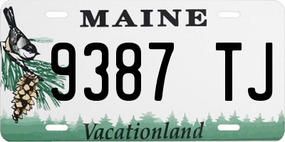 ME license plate 9387TJ