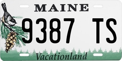 ME license plate 9387TS