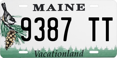 ME license plate 9387TT