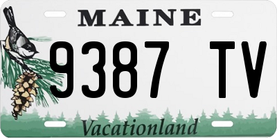 ME license plate 9387TV