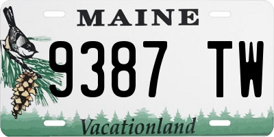ME license plate 9387TW