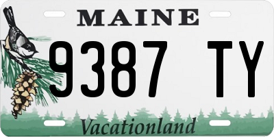 ME license plate 9387TY