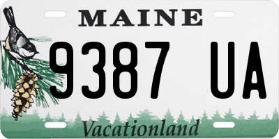 ME license plate 9387UA