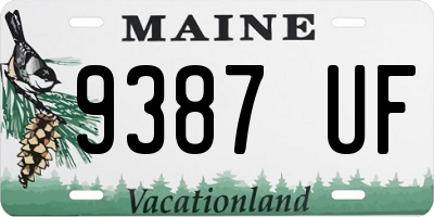 ME license plate 9387UF