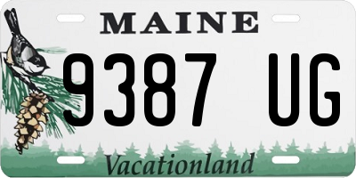ME license plate 9387UG