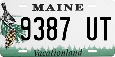 ME license plate 9387UT