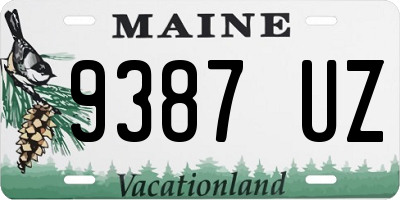 ME license plate 9387UZ