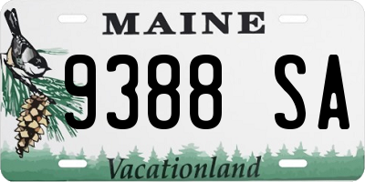 ME license plate 9388SA