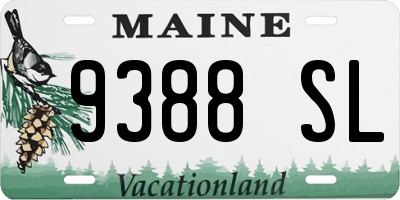 ME license plate 9388SL