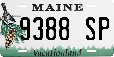 ME license plate 9388SP