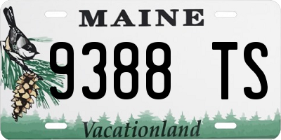 ME license plate 9388TS