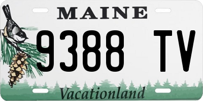 ME license plate 9388TV