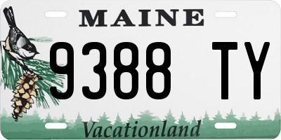ME license plate 9388TY