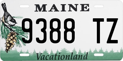 ME license plate 9388TZ