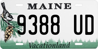 ME license plate 9388UD