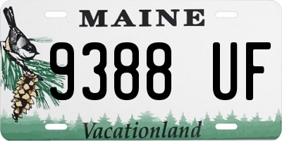 ME license plate 9388UF