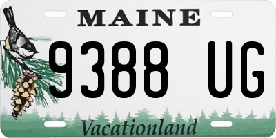 ME license plate 9388UG