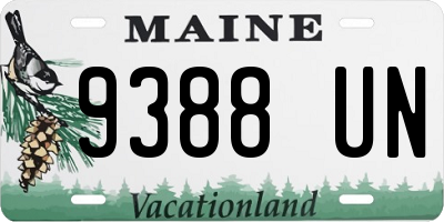 ME license plate 9388UN
