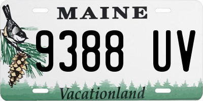 ME license plate 9388UV