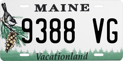 ME license plate 9388VG