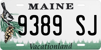ME license plate 9389SJ