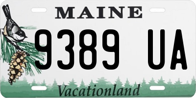 ME license plate 9389UA