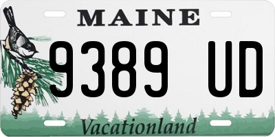 ME license plate 9389UD