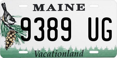 ME license plate 9389UG